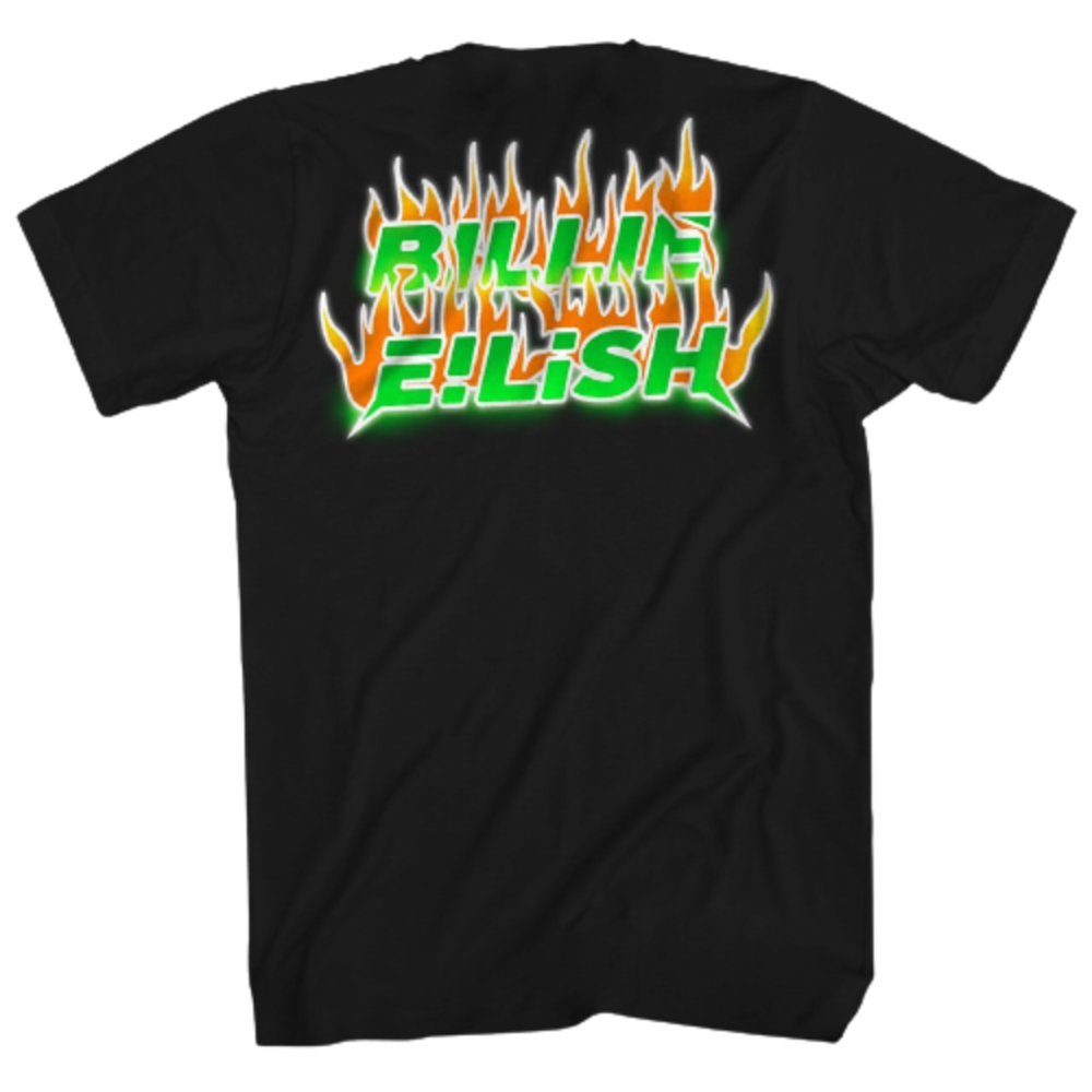 Billie Eilish Merch Flaming Logo Shirt 2