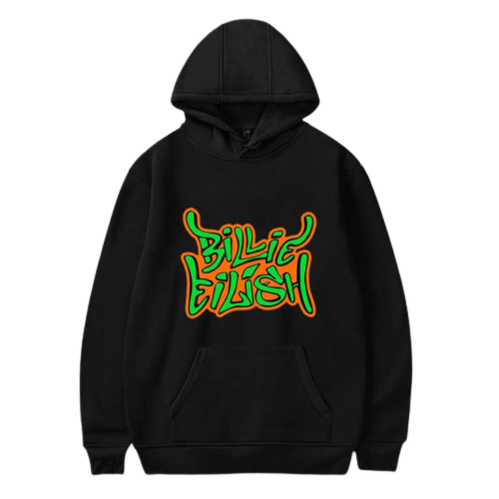 Billie Eilish Merch Comic Hoodies Hip Hop Pullover Sweatshirt 3
